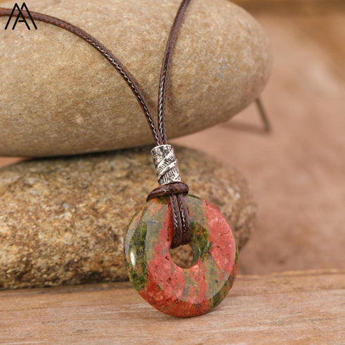 Natural Amethyst Lapis Tiger Eye Stone Pendant